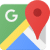 Google Maps logo icon displayed in colorful blocks of green, blue, red, and yellow.